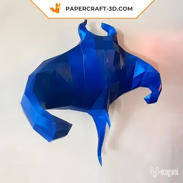 Papercraft 3d raie manta, weergave 3