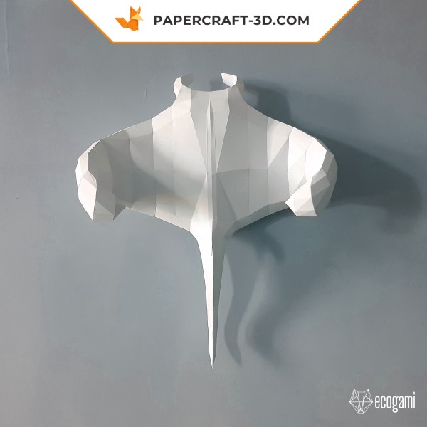 Papercraft de raia manta em origami 3D Papercraft de raia manta em origami 3D