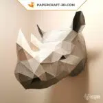 Papercraft 3d rhinocéros africain