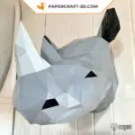 Papercraft 3d rhinocéros africain, weergave 3