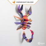 Papercraft de scorpion en origami 3D