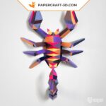 Papercraft de scorpion en origami 3D