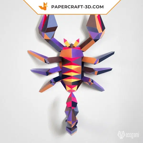 Papercraft of scorpion in 3D origami