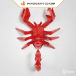 Papercraft de scorpion en origami 3D