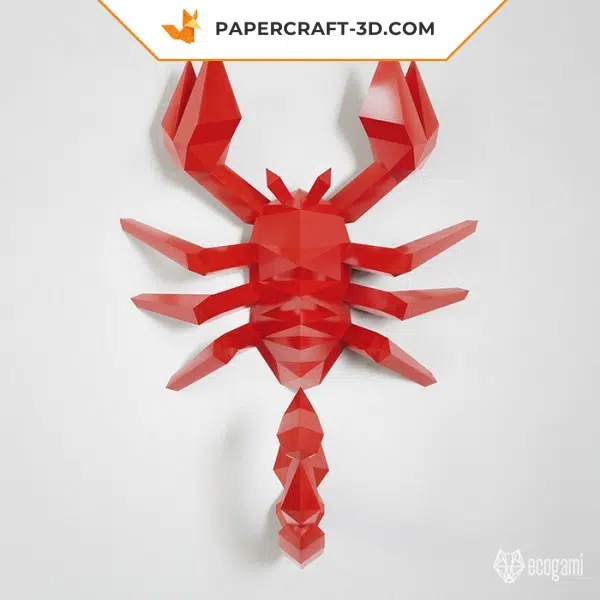 Papercraft of scorpion in 3D origami