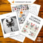 Papercraft de scorpion en origami 3D