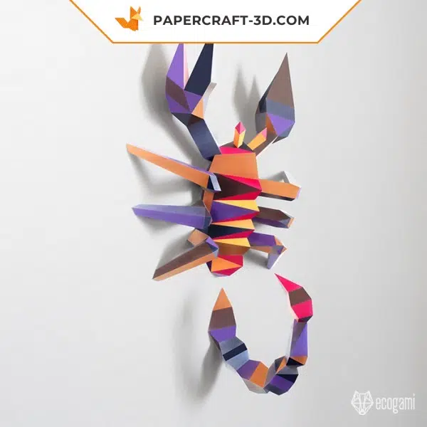 Papercraft 3d scorpion, weergave 4