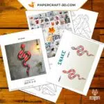 Papercraft 3d serpent, weergave 5