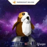 Papercraft Porg di Star Wars in origami