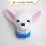Papercraft 3d tête de chihuahua