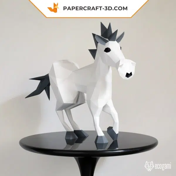 Papercraft 3d zèbre, weergave 2