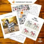 Papercraft 3d zèbre, weergave 5