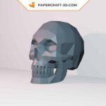 Papercraft human skull in 3D origami