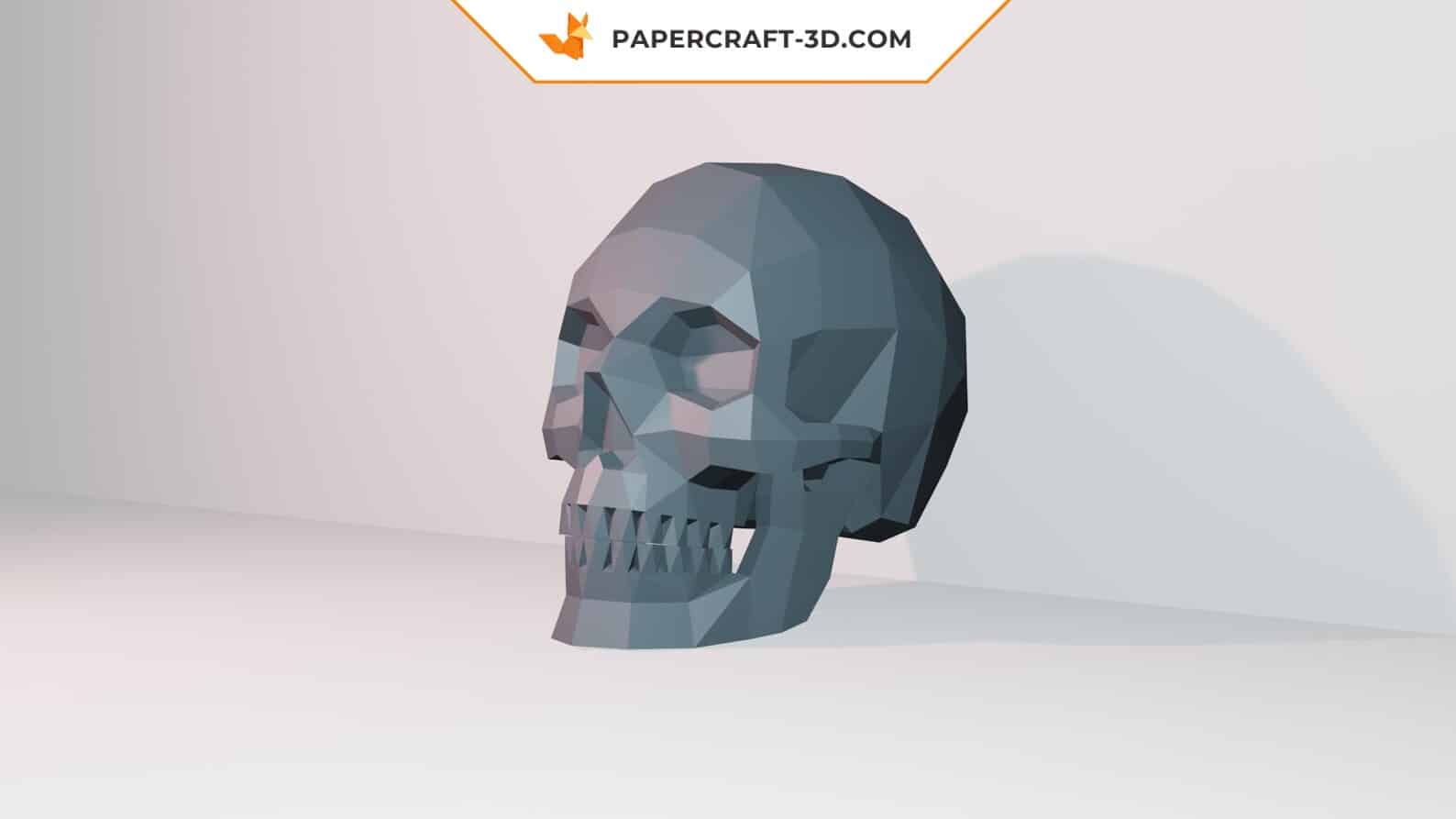 Papercraft human skull in 3D origami Papercraft human skull in 3D origami