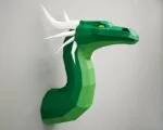Papercraft de dragon en origami 3D, weergave 2