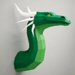 Papercraft di drago in origami 3D