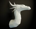 Papercraft di drago in origami 3D