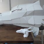 Papercraft di drago in origami 3D
