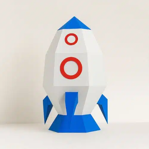 Papercraft rocket lamp in 3D origami Papercraft rocket lamp in 3D origami