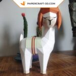 Papercraft bébé lama en origami