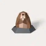 Papercraft gratuit de marmotte en origami 3D