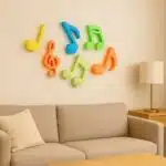 Papercraft gratuit de notes de musique en origami