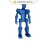 Papercraft de robot en origami 3D, vue 3