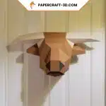 Papercraft free Highland cow in origami