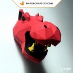 Papercraft tête d’hippopotame en origami 3D