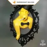 Trophée de gorille papercraft 3D, weergave 2