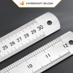 Steel double-sided ruler for cutting and folding 15cm