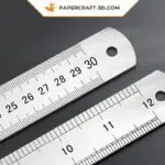 Règle droite double face en acier inoxydable pour découpe et pliage 15cm