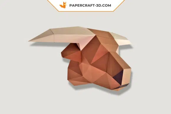 Trophée vache Highland en papercraft 3D - Modèle gratuit