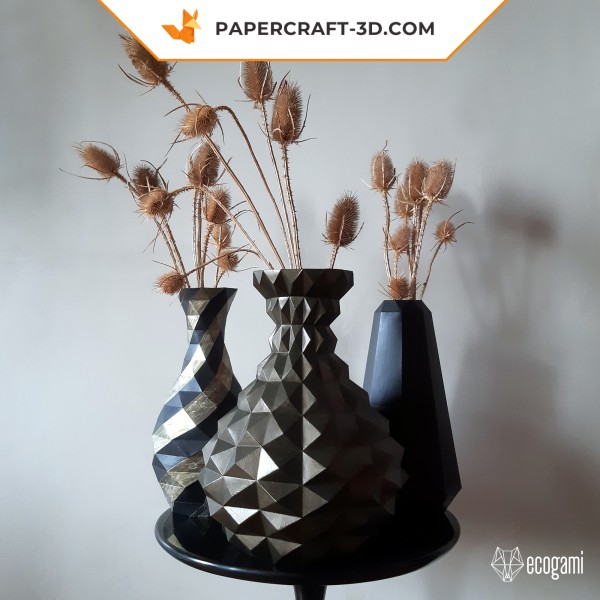 Papercraft de Moai en origami 3D