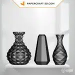 Papercraft vases à fleurs en origami