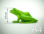 Papercraft frog in 3D origami