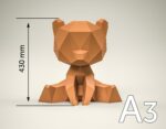 Papercraft of 3D origami bear