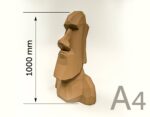 Papercraft Moai head in origami