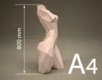 Papercraft de buste féminin en origami 3D