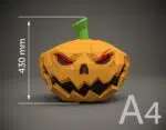 Papercraft de abóbora para Halloween em origami 3D