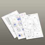 Papercraft cat with ball in 3D origami