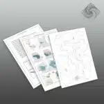 Papercraft di bulldog seduto in origami 3D