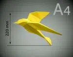 Origami 3D vogel, weergave 7