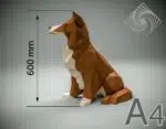 Border Collie Papercraft als 3D-Origami