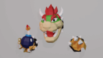 Papercraft Bowser mural en origami 3D