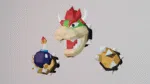 Papercraft Bowser mural en origami 3D