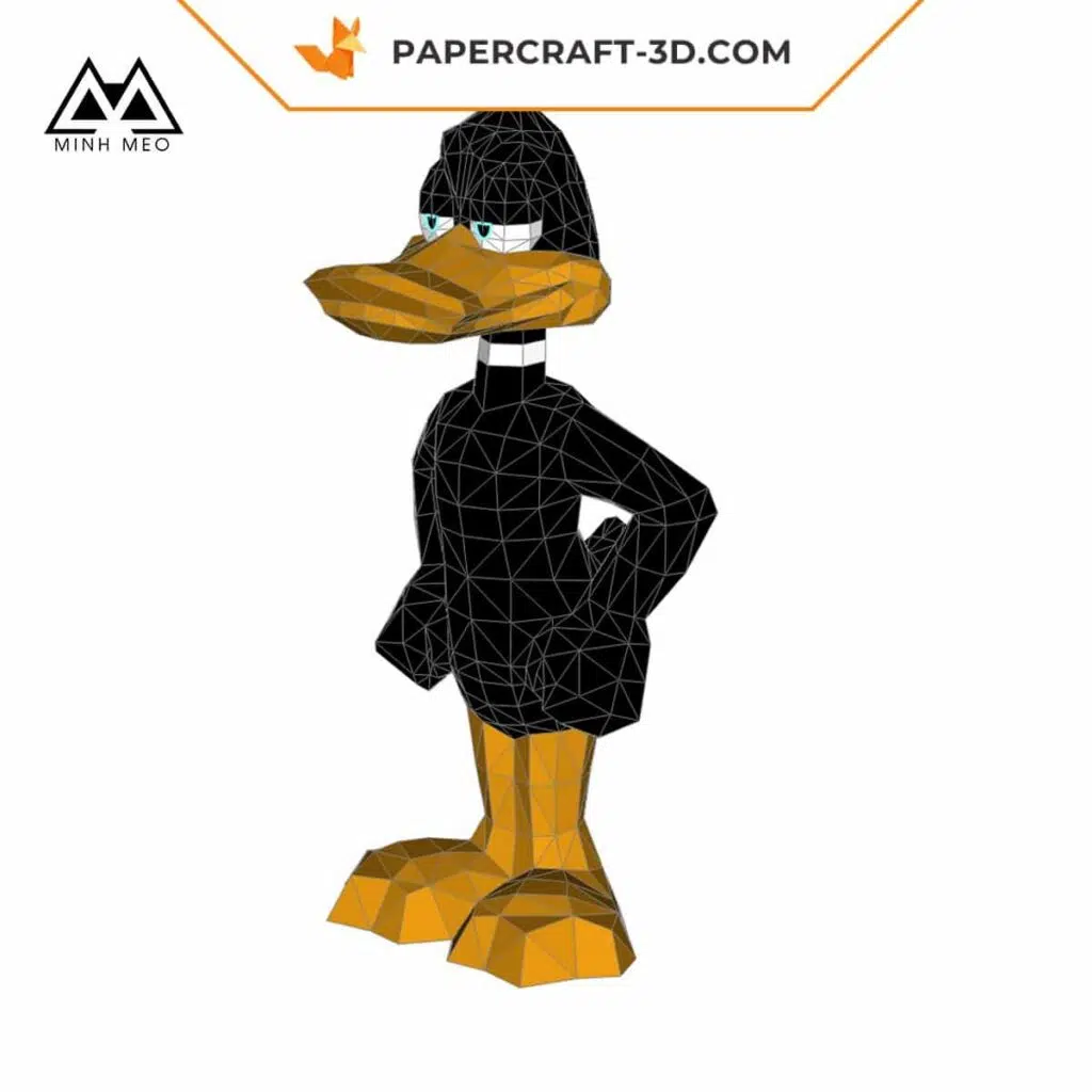 Daffy Duck Papercraft als 3D-Origami