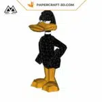 Papercraft de Daffy Duck en origami 3D, weergave 2
