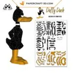 Papercraft de Daffy Duck en origami 3D, weergave 6
