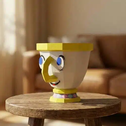 Papercraft Mevrouw Samovar en Zip in 3D-origami, weergave 4